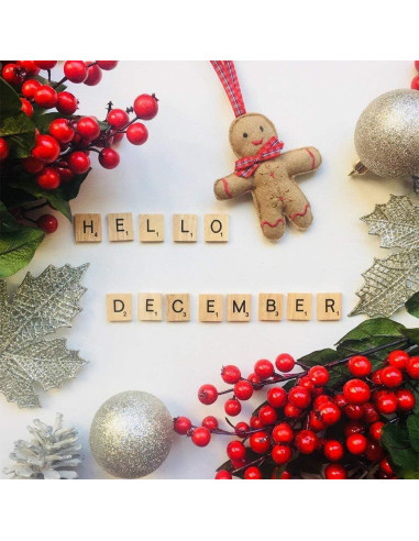 100 Azulejos de Alfabeto de Madera TMEEIHNSS para Manualidades