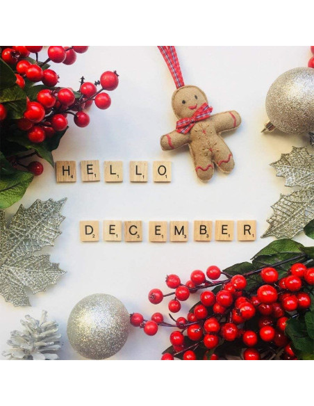 100 Azulejos de Alfabeto de Madera TMEEIHNSS para Manualidades