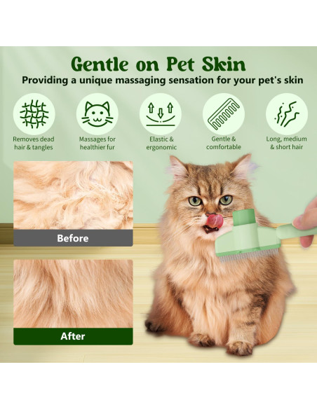 Cepillo para eliminación de pelo de mascotas Latonyar Verde