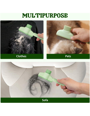 Cepillo para eliminación de pelo de mascotas Latonyar Verde