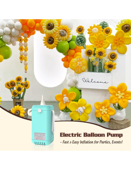 Bomba de Globo Eléctrica AXHJ 2 en 1 para Globos y Pelotas