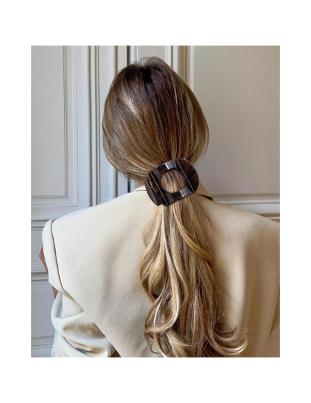 6 Clips de Pelo Franceses Planos Leopardo - Fuerte Sujeción