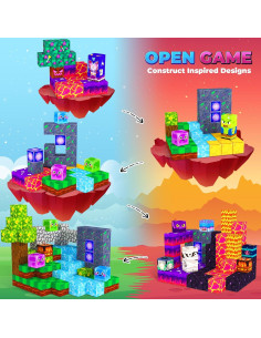 150 Bloques Magnéticos ORZbb Juguetes Educativos 3-13 Años 2