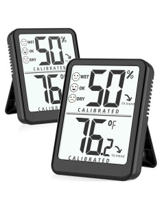 Termómetro Digital de Habitación Ayawiss - 2 Paquetes, Higrómetro