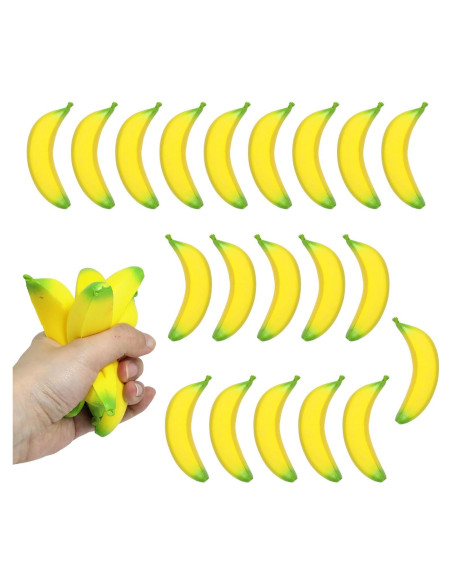 20 Juguetes Antiestrés Banana Lohoee - Alivio para Niños y Adultos