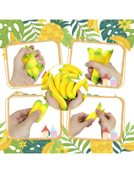 20 Juguetes Antiestrés Banana Lohoee - Alivio para Niños y Adultos