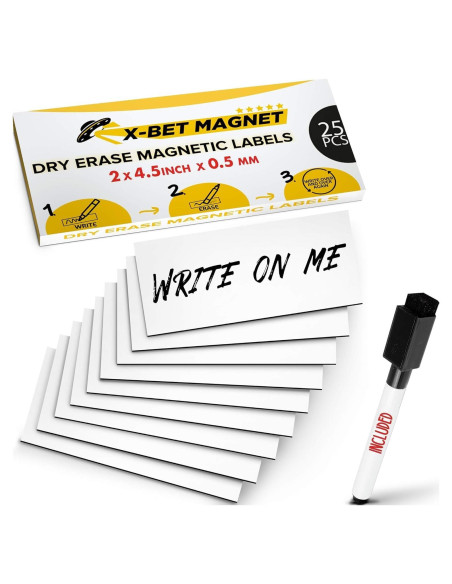 Etiquetas Magnéticas Borrado en Seco X-bet MAGNET 25 Pcs