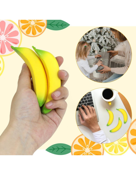 20 Juguetes Antiestrés Banana Lohoee - Alivio para Niños y Adultos