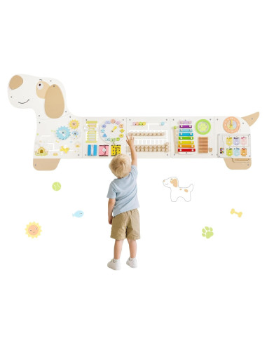 Panel Sensorial de Pared PIIKAGO para Niños 1-6 Años 152x59cm