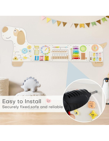 Panel Sensorial de Pared PIIKAGO para Niños 1-6 Años 152x59cm