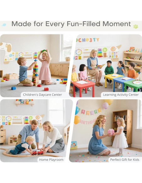 Panel Sensorial de Pared PIIKAGO para Niños 1-6 Años 152x59cm