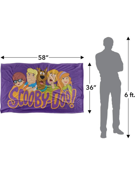Manta Scooby Doo Pandilla 91x147 cm Microfibra Suave