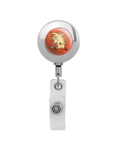 Porta Credencial Retráctil Metal Cromado Norbert Angry Beavers