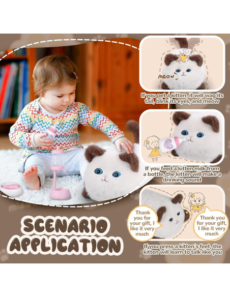 Gato de Peluche Interactivo SHANTOU 22x28.5x27 cm