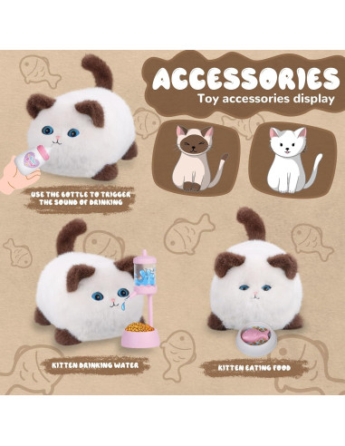 Gato de Peluche Interactivo SHANTOU 22x28.5x27 cm