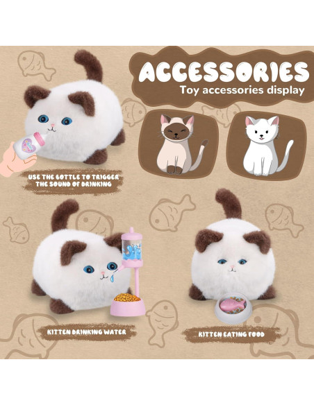 Gato de Peluche Interactivo SHANTOU 22x28.5x27 cm