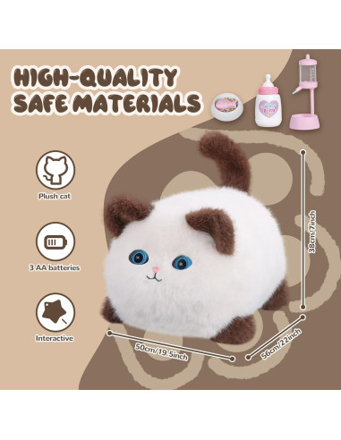 Gato de Peluche Interactivo SHANTOU 22x28.5x27 cm
