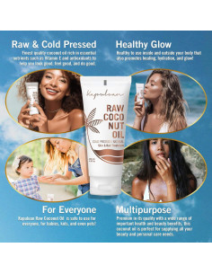 Aceite de Coco Crudo Extra Virgen Kapuluan 200ml - Piel y Cabello 2
