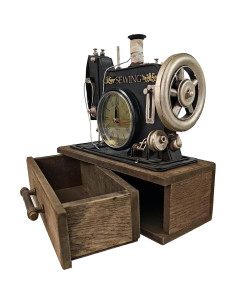 Reloj de Coser Vintage Berfutall con Caja de Madera 22.86x24.13cm 2