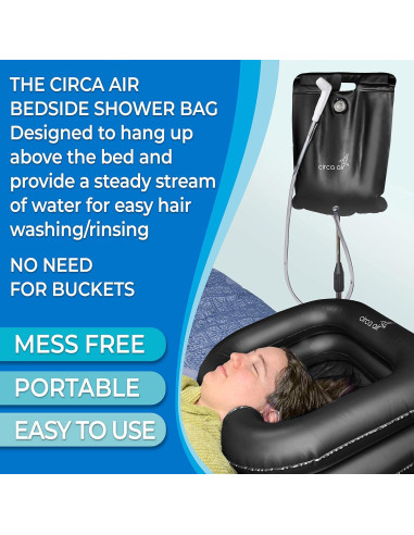 Bolsa de Ducha Portátil Circa Air 9.5L para Lavar Cabello