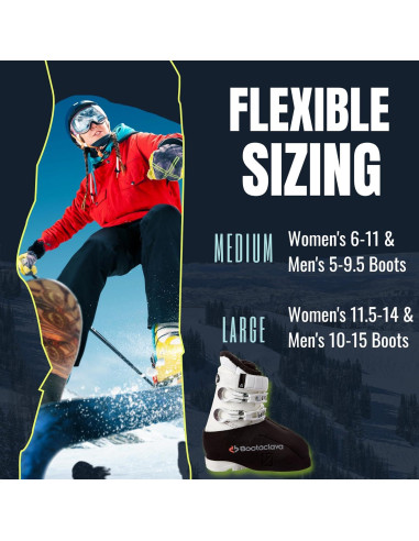Cubiertas de Botas SkiSkootys Bootaclava Neopreno para Esquí