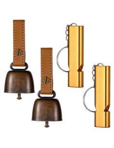 2 Juegos de Campanas para Osos Fyntave con Silbato de Emergencia