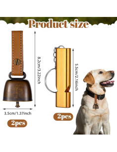 2 Juegos de Campanas para Osos Fyntave con Silbato de Emergencia 2