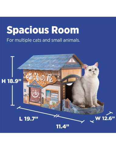 Casa Rascadora para Gatos SMILE PAWS 32x50x48cm Resistente