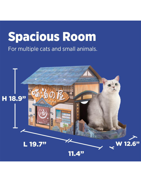 Casa Rascadora para Gatos SMILE PAWS 32x50x48cm Resistente