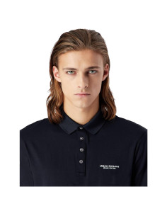 Polo de Algodón Armani Exchange Hombre Manga Corta Marino