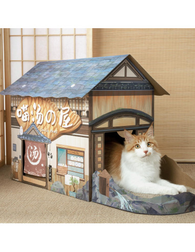 Casa Rascadora para Gatos SMILE PAWS 32x50x48cm Resistente