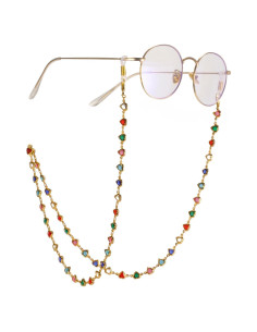 Cadena de Gafas de Sol TEAMER 80cm Acero Inoxidable Colorido