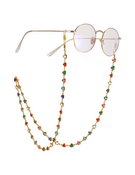 Cadena de Gafas de Sol TEAMER 80cm Acero Inoxidable Colorido