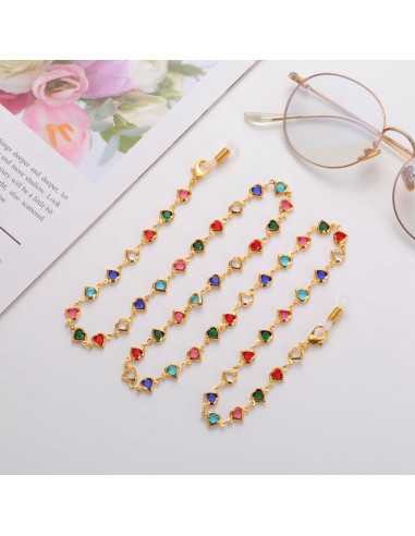 Cadena de Gafas de Sol TEAMER 80cm Acero Inoxidable Colorido