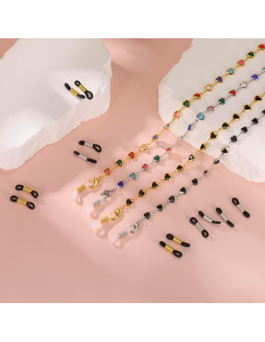 Cadena de Gafas de Sol TEAMER 80cm Acero Inoxidable Colorido