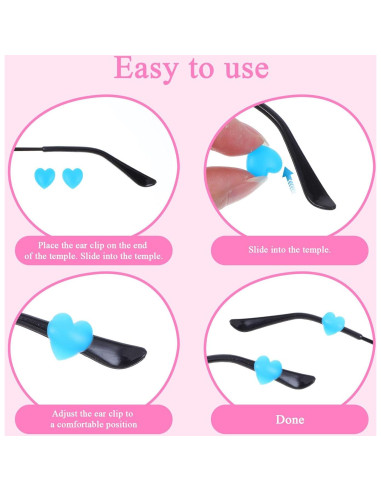 30 Pares Sujetadores de Gafas Silicona Antideslizante Heclia