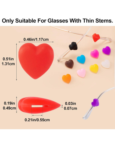 Agarraderas Antideslizantes para Gafas Alpinleux 22 Pcs Silicona