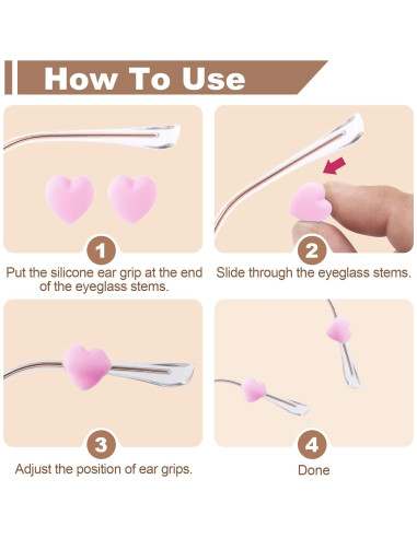 Agarraderas Antideslizantes para Gafas Alpinleux 22 Pcs Silicona