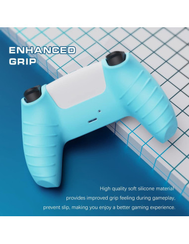 Funda de Controlador PS5 Rosa Peziang Silicona Antideslizante