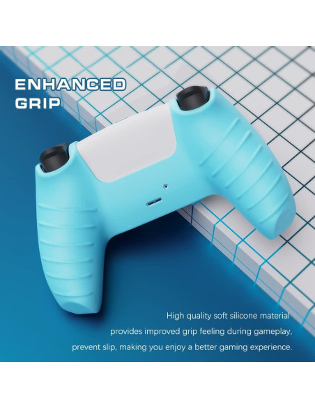 Funda de Controlador PS5 Rosa Peziang Silicona Antideslizante