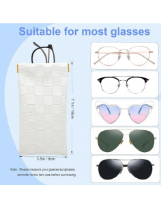 Estuche Suave para Gafas de Sol 4 Pcs Cuero Impermeable 2