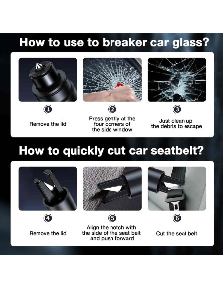 Cortador de Cinturón y Rompedor de Ventanas MOTORBUDDY 2-en-1