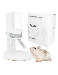 Botella de Agua para Hámster Marchul 120 ml Ajustable Blanca