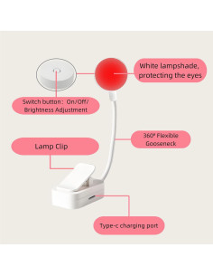 Luz de Lectura Roja Darlur - Paquete de 2, 3 Modos, Cuidado Ocular 2