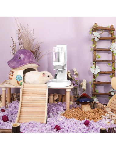 Botella de Agua para Hámster Marchul 120 ml Ajustable Blanca