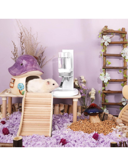 Botella de Agua para Hámster Marchul 120 ml Ajustable Blanca