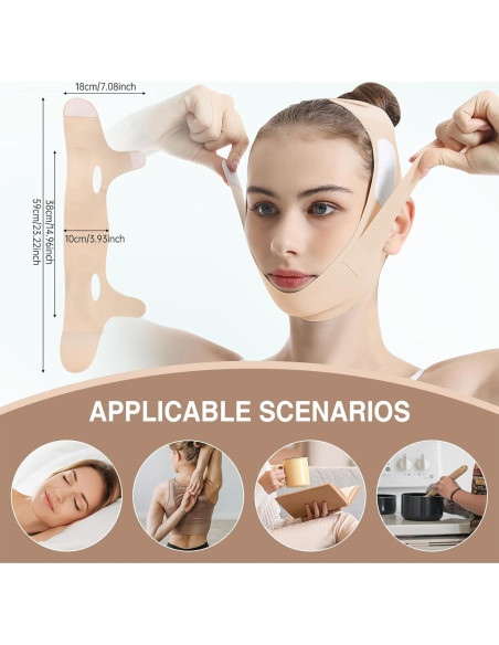 Moldeador de Mandíbula V-Line y Correa para Barbilla Ajustable