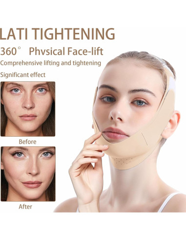 Moldeador de Mandíbula V-Line y Correa para Barbilla Ajustable