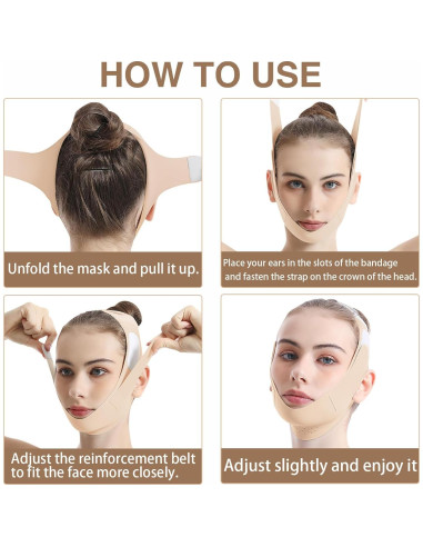 Moldeador de Mandíbula V-Line y Correa para Barbilla Ajustable