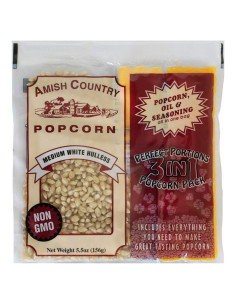 Palomitas de maíz gourmet Amish 24 paquetes 113.4g con aceite y sal